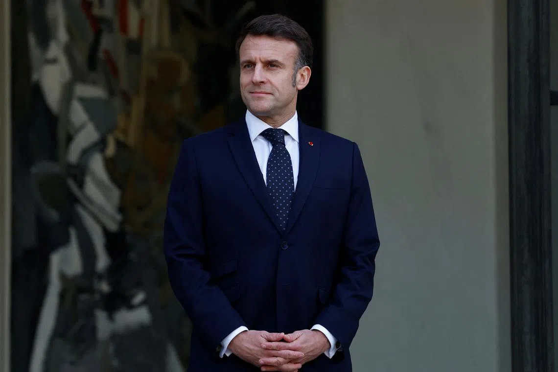French President Emmanuel Macron held the phone calls after convening a mini-summit on Feb 17 in Paris with several European leaders to discuss Ukraine.