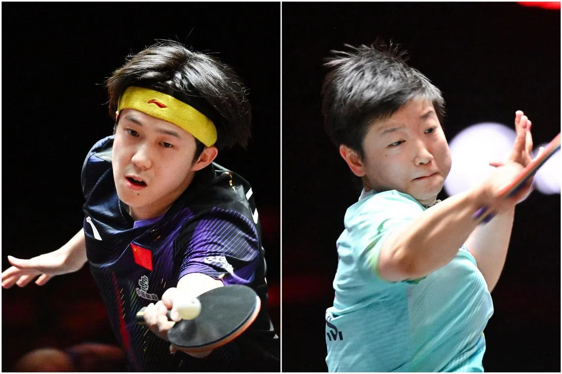 Wang Chuqin, Sun Yingsha extend Grand Smash supremacy with singles victories in Singapore