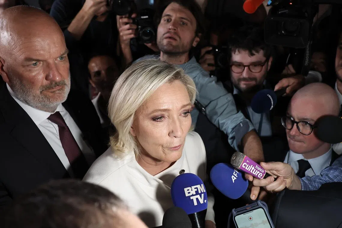 Ms Marine Le Pen’s far-right National Rally failed to win a snap election.
