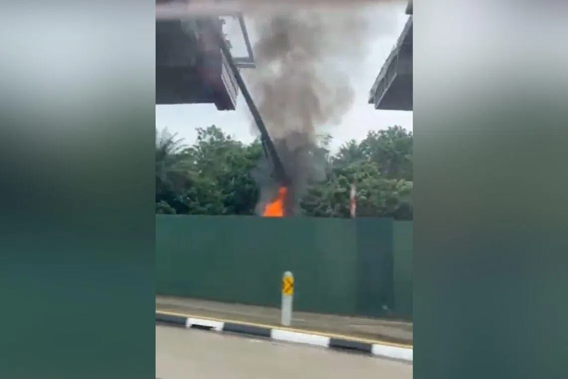 SCDF was alerted to the fire in Sembawang Road at about 4.05pm on April 7.