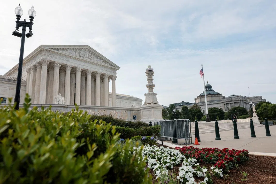 FILE PHOTO: A general view of the U.S. Supreme Court in Washington, D.C., U.S., June 22, 2026. REUTERS/Kylie Cooper/File Photo