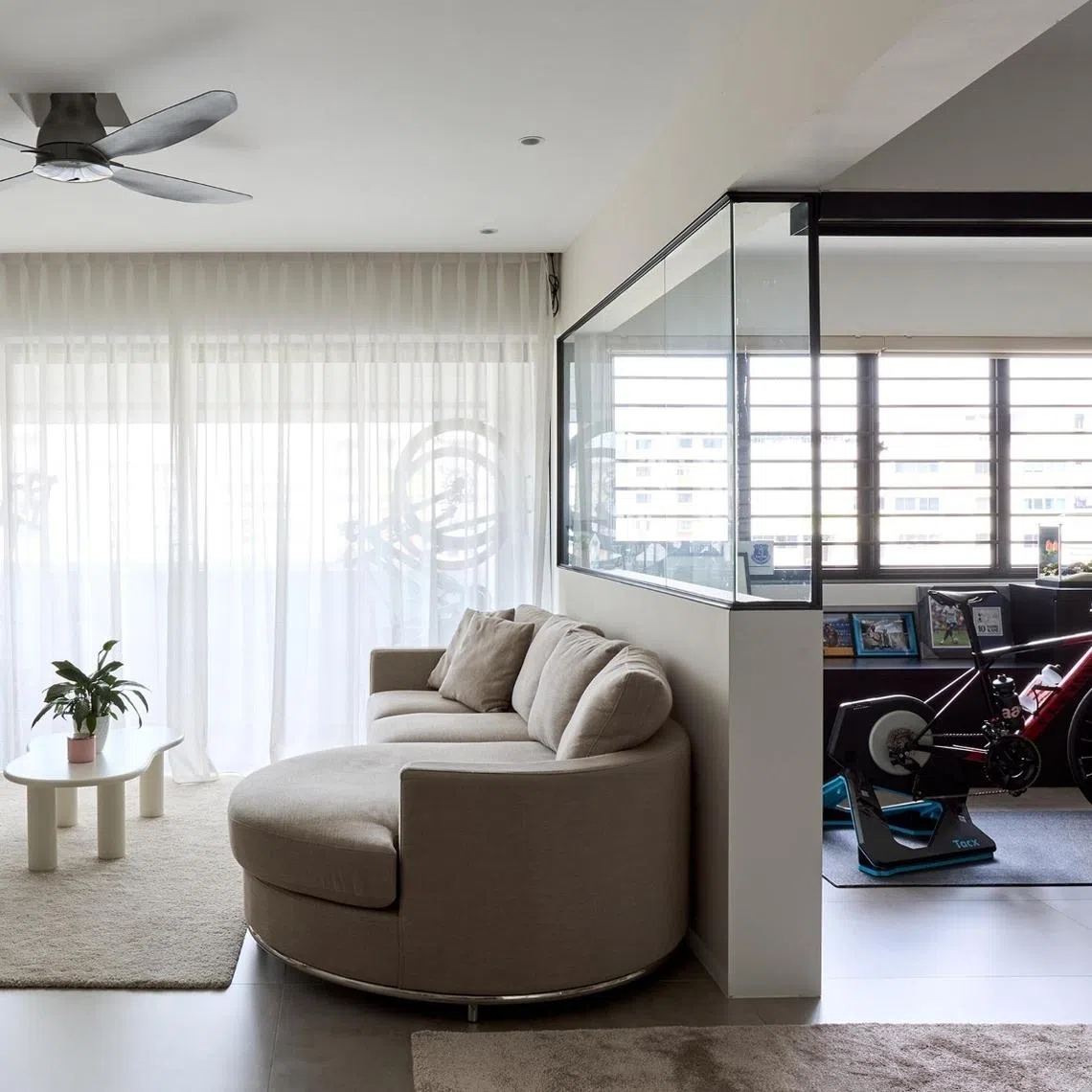 This HDB executive apartment is home to a family of four.