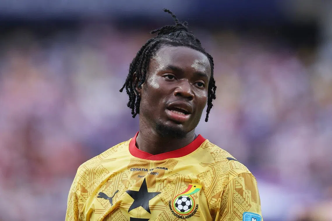 Soccer Football - FIFA World Cup 2026 - Group L - Croatia v Ghana - Philadelphia Stadium, Philadelphia, Pennsylvania, U.S. - June 27, 2026 Ghana's Abdul Fatawu IMAGN IMAGES via Reuters/Bill Streicher