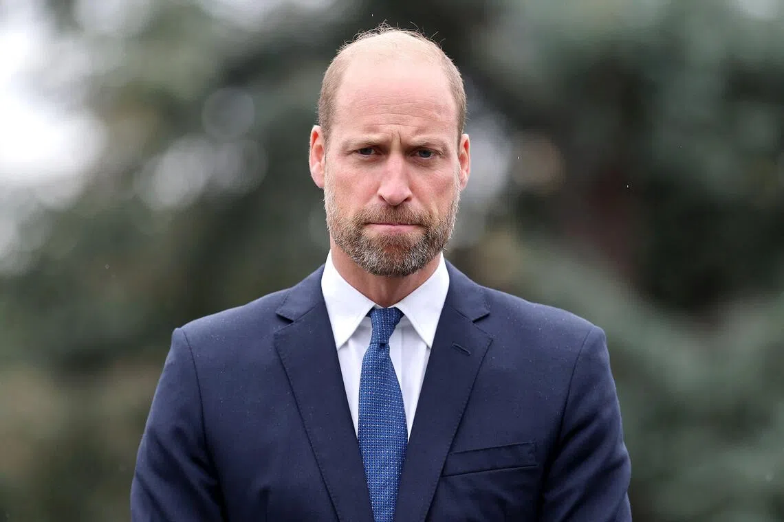 Britain's Prince William, Prince of Wales attends the launch of the Global Humanitarian Memorial in London on October 1, 2025. The Memorial, created by Michael Landy and the Humanitarian Memorial Committee, celebrates humanitarians across the world, and pays tribute to those who have lost their lives whilst delivering humanitarian aid. (Photo by Chris Jackson / POOL / AFP)
