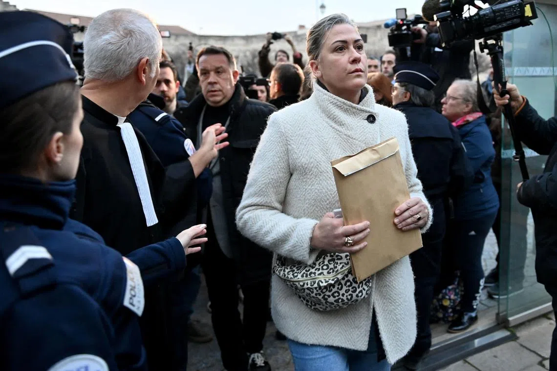 Caroline Darian (right) said she took legal action as a "message to all victims" of sexual abuse who were drugged, not to give up.