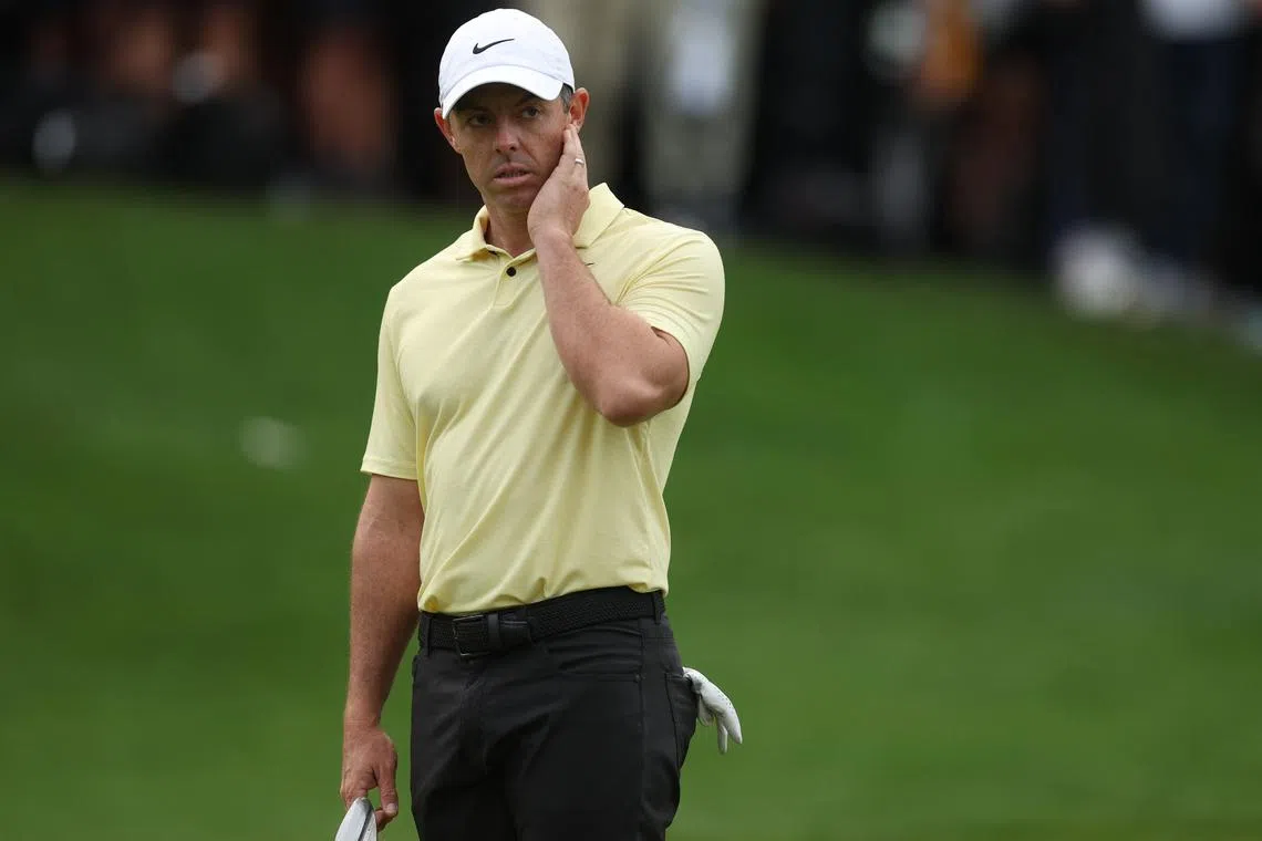 Golf - European Tour - BMW PGA Championship - Wentworth Club, Virginia Water, Britain - September 22, 2024 Northern Ireland's Rory McIlroy reacts during the playoff Action Images via Reuters/Paul Childs/ File Photo