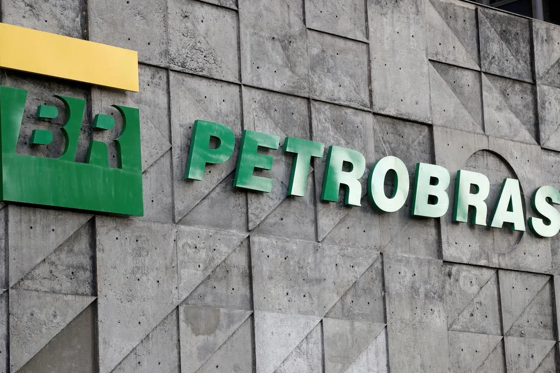 FILE PHOTO: A logo of Brazil's state-run Petrobras oil company is seen at their headquarters in Rio de Janeiro, Brazil October 16, 2019. REUTERS/Sergio Moraes/File Photo