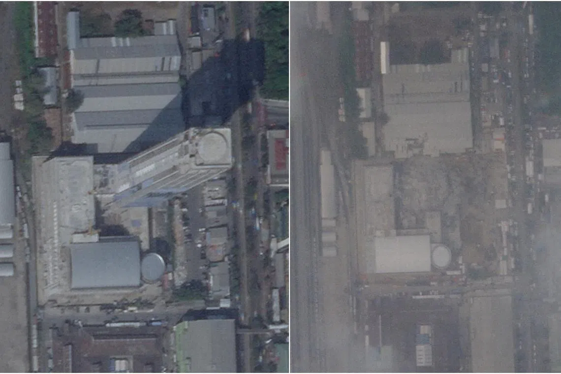 Bangkok began clearing debris from a tower that collapsed in the March 28 quake as hopes fade for workers still feared trapped.