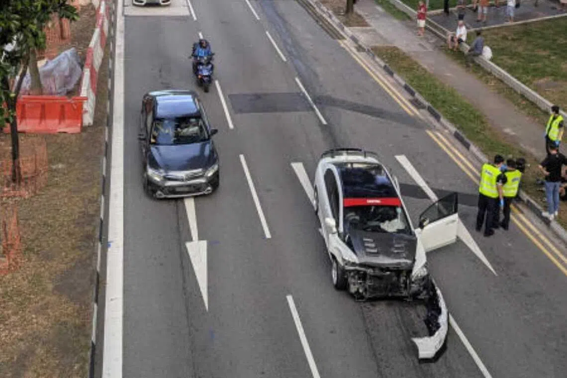 Police said they were alerted to an accident involving a car and a van along Jalan Bukit Merah on April 17.