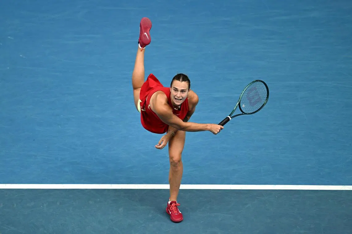 Aryna Sabalenka produces some powerful ballet in the fourth round of the Australian Open. 