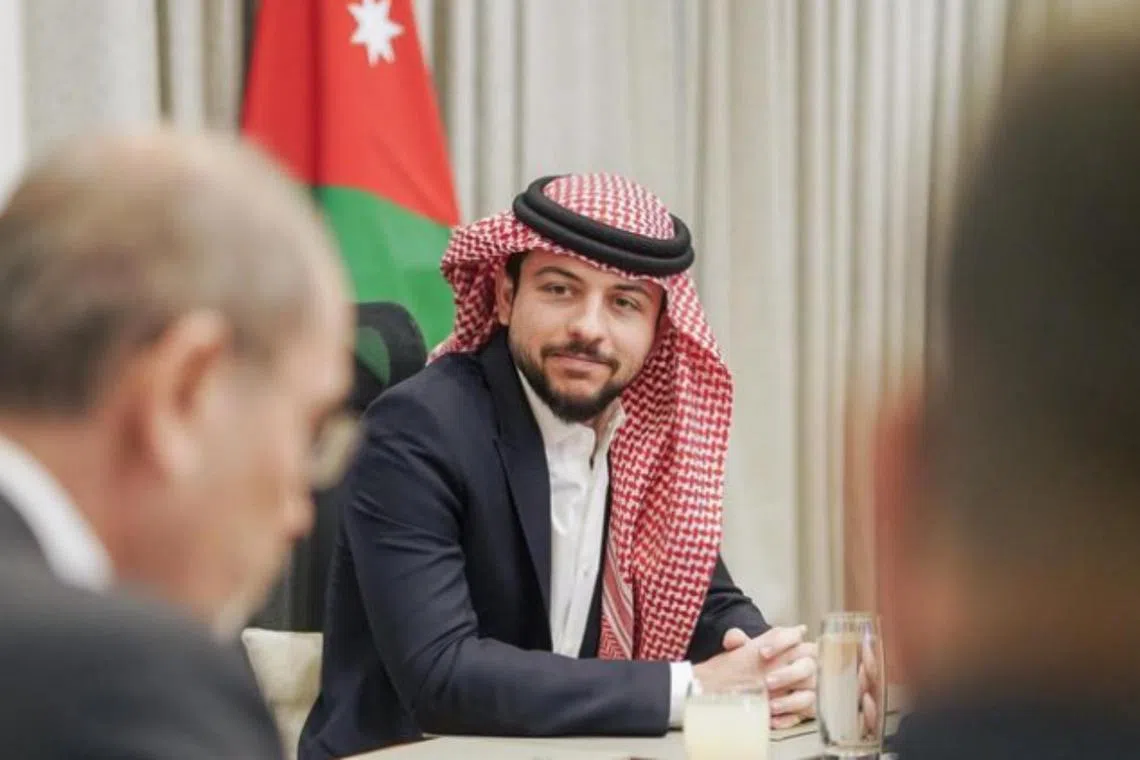 Jordan's Crown Prince Hussein will meet with several Singapore leaders during his visit from Jan 10 to 12.
