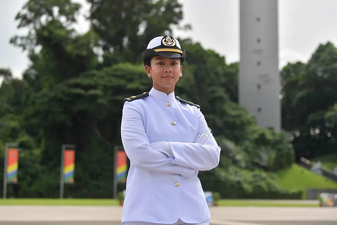 Naval Officer Lieutenant Iffa Daniesha was inspired to sign on after seeing her father’s dedication as an SCDF officer.