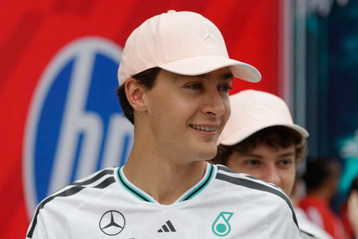 Formula One F1 - Miami Grand Prix - Miami International Autodrome, Miami, Florida, United States - May 3, 2026 Mercedes' George Russell ahead of the race REUTERS/Brian Snyder