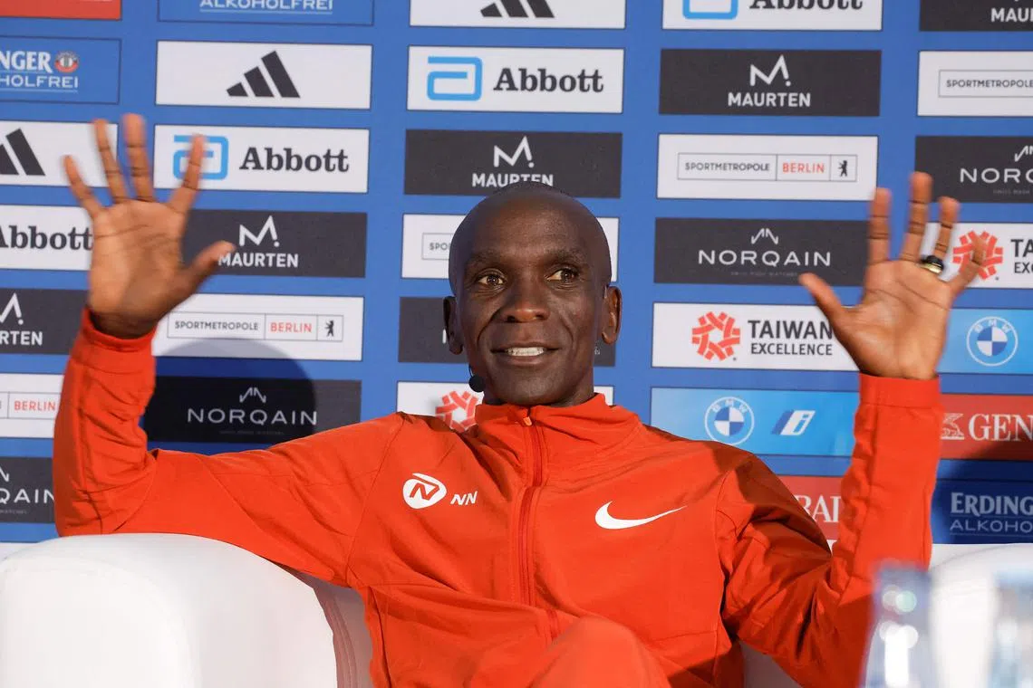 Kenyan  Eliud Kipchoge set a world best time of 2hr 1min 9sec in the German capital in 2022, beating his own previous mark by 30 seconds. 