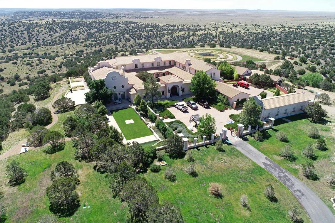 FILE PHOTO: Zorro Ranch, one of the properties of financier Jeffrey Epstein, is seen in an aerial view near Stanley, New Mexico, U.S., July 15, 2019.  REUTERS/Drone Base/File Photo