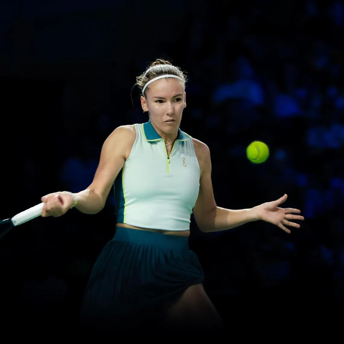 Russia’s Tatiana Prozorova in action at the Singapore Tennis Open on Sept 25.