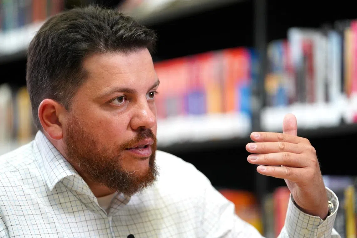 Leonid Volkov, Alexei Navalny's chief of staff, speaks during an interview in Vilnius, Lithuania September 5, 2022. REUTERS/Janis Laizans/File Photo