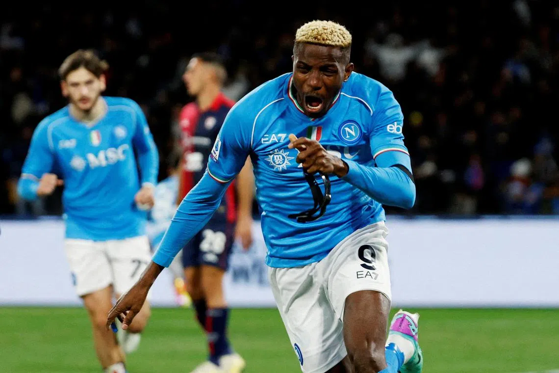 Nigeria striker Victor Osimhen, seen here playing for his club Napoli, will be a key player for his country.