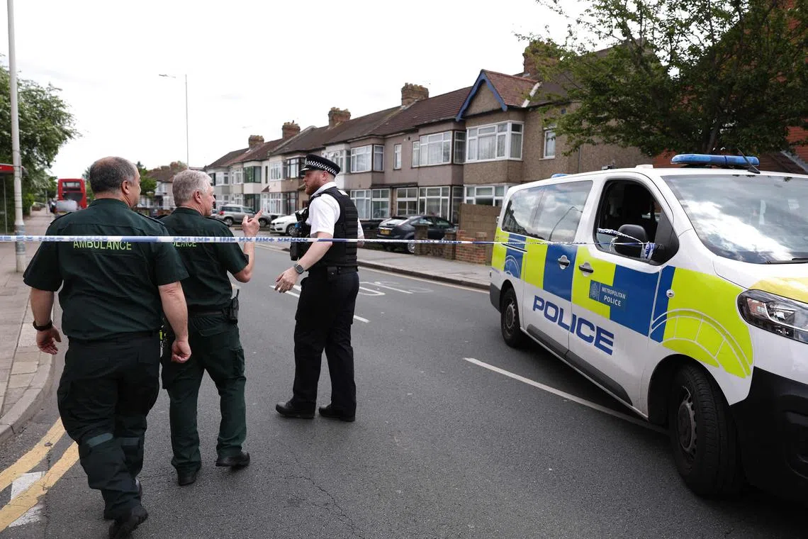The police said the suspect had attacked members of the public and two officers.