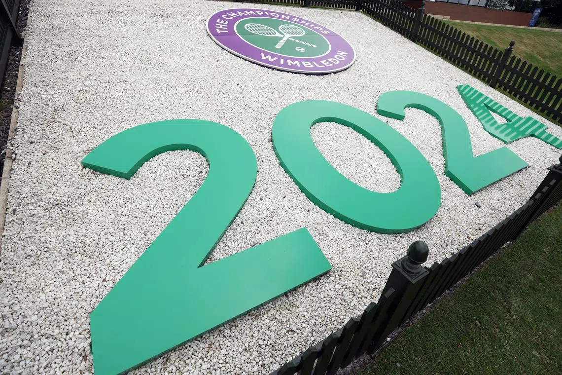 FILE PHOTO: Tennis - Wimbledon Preview - All England Lawn Tennis and Croquet Club, London, Britain - June 27, 2024 General view of the hill from inside the Wimbledon REUTERS/Paul Childs/File Photo