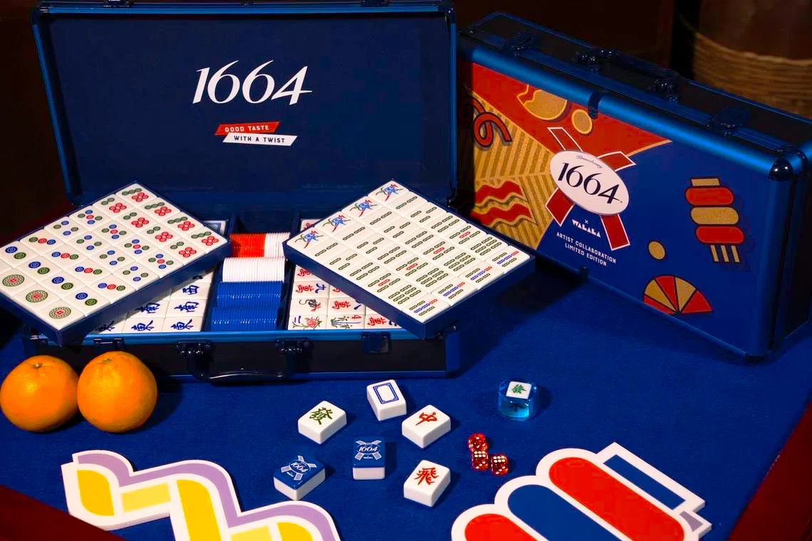 The limited-edition 1664 x Camille Walala Mahjong set for Chinese New Year 2026.