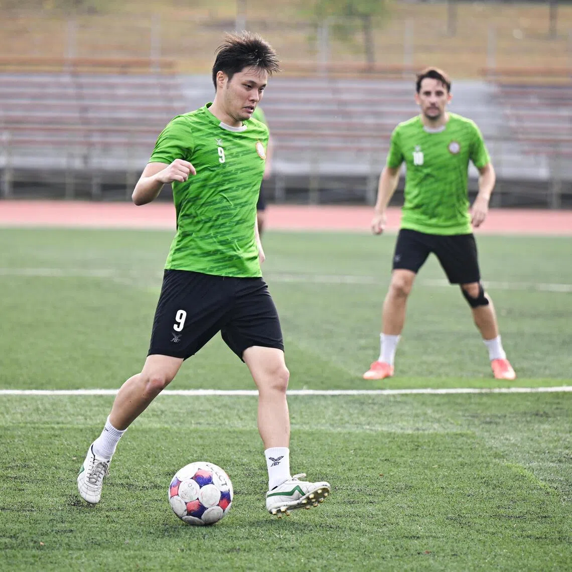 ST20260422_202616000792 Azmi athni dgsoc23//

Geylang International forward Ryoya Taniguchi during training at Bedok Stadium on April22, 2026. 

ST PHOTO: AZMI ATHNI