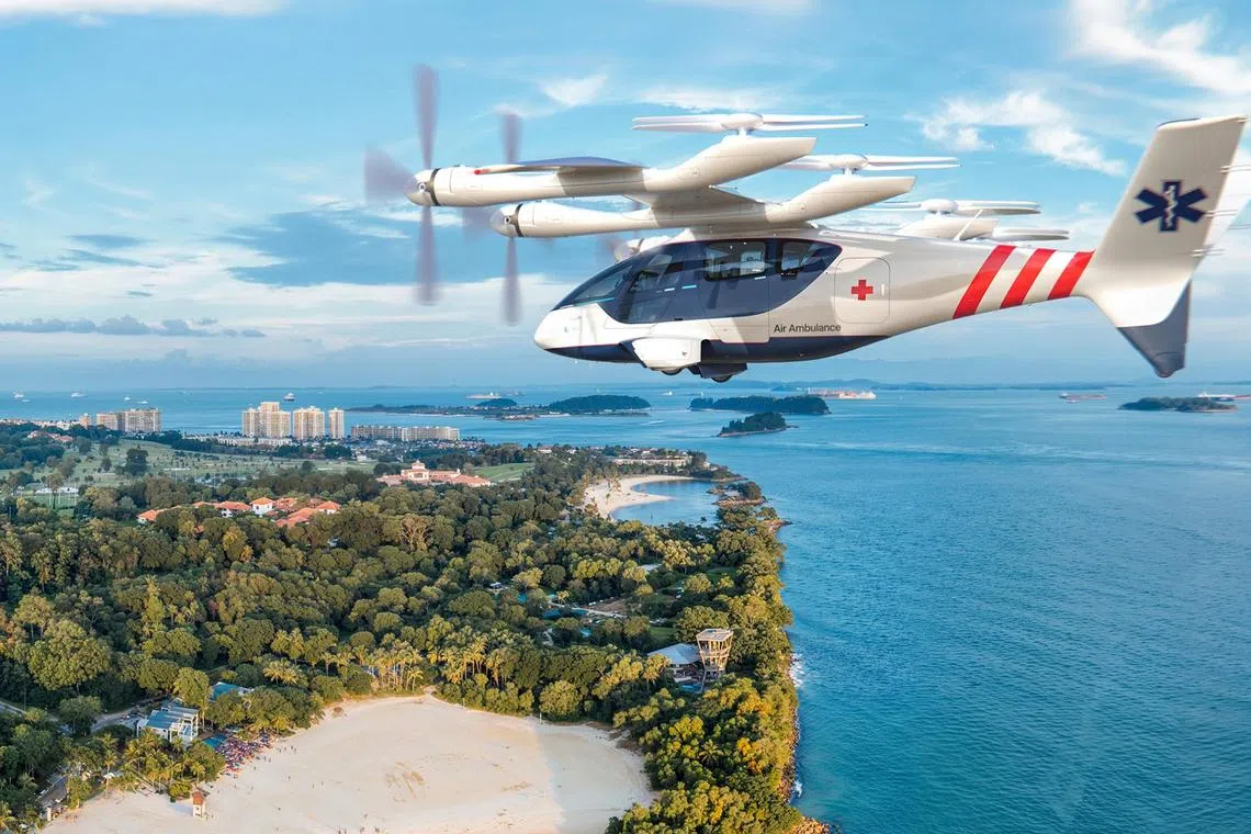 Air taxis to be tested for emergency medical response in Singapore