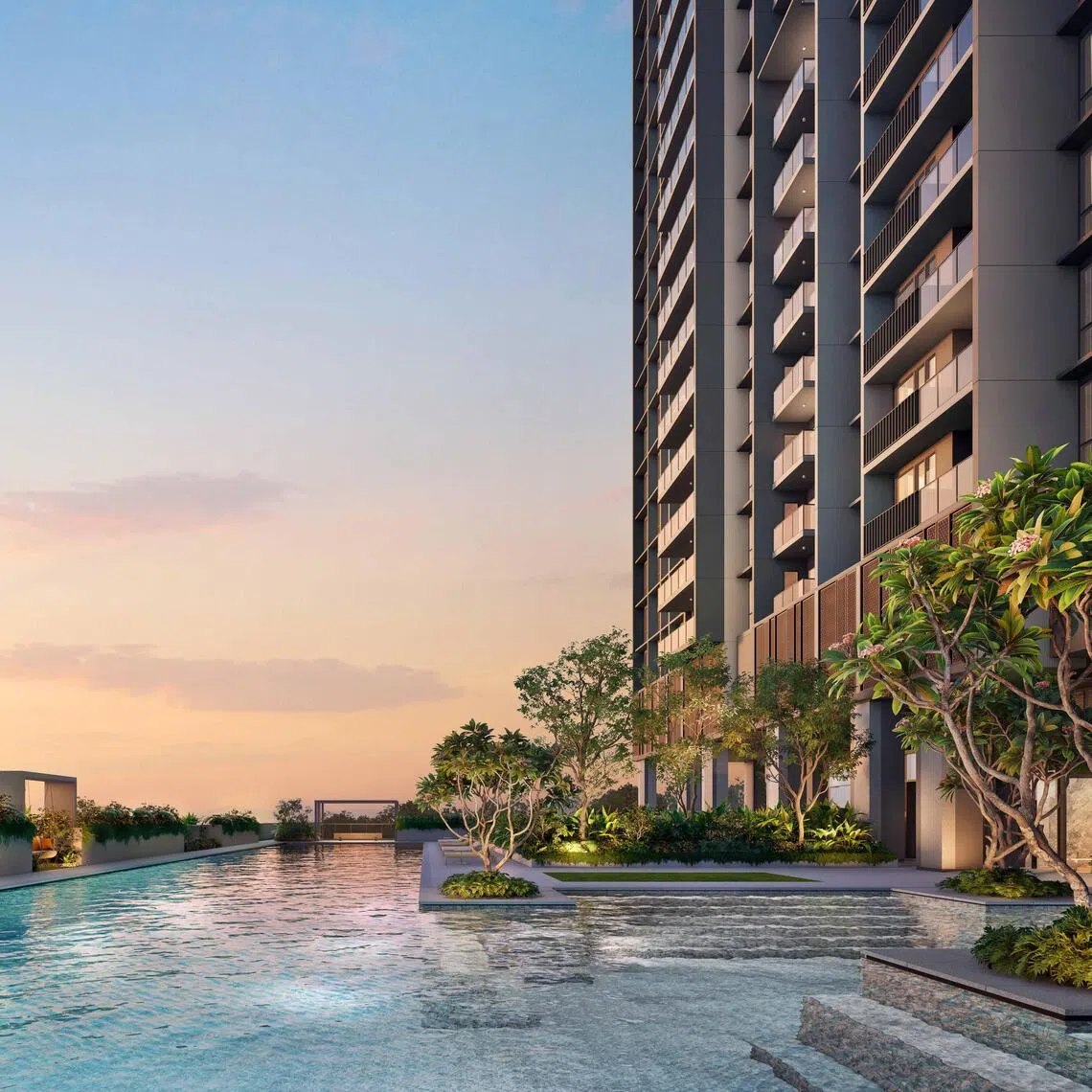 Skye at Holland comprises two 40-storey towers with two bedrooms to five bedrooms.