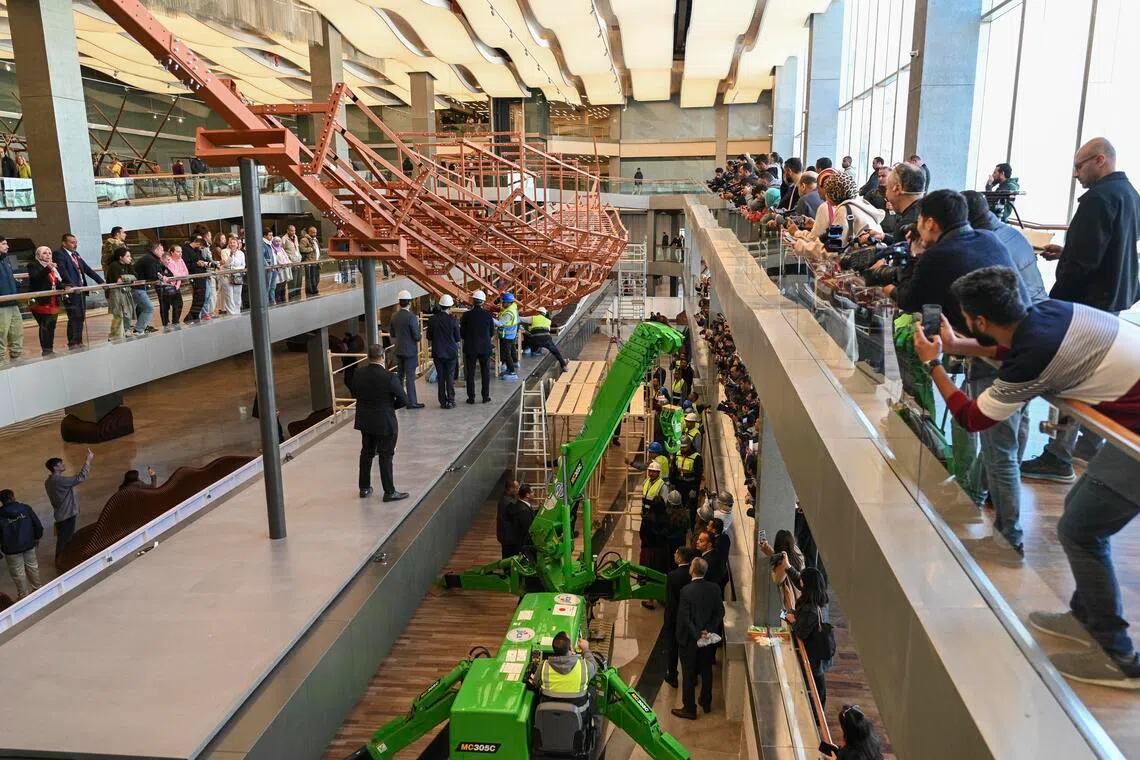 The restoration will take place in full view of visitors to the Grand Egyptian Museum over the coming four years. 