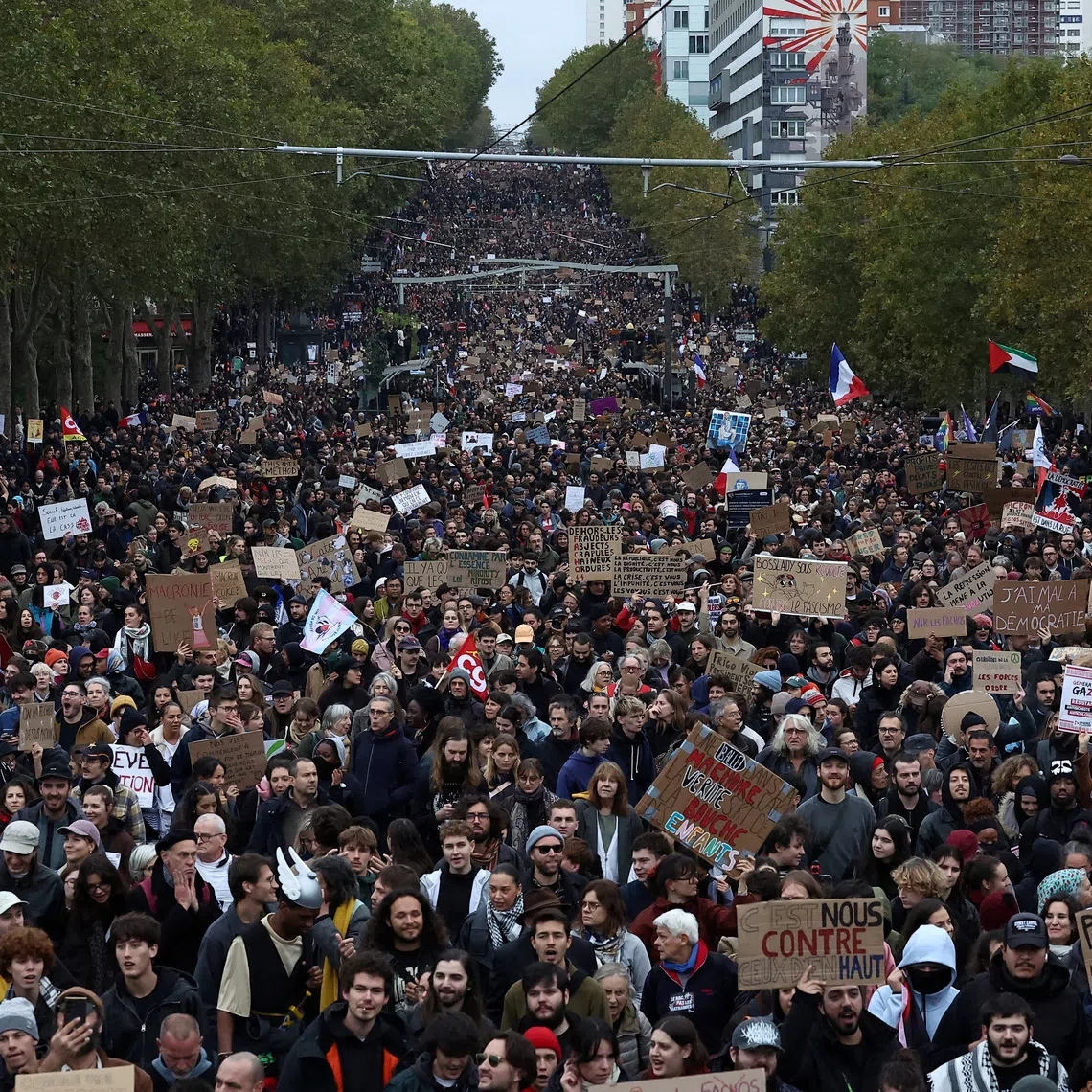 In France, protesters are demanding better-funded schools and then a smoother link to universities.