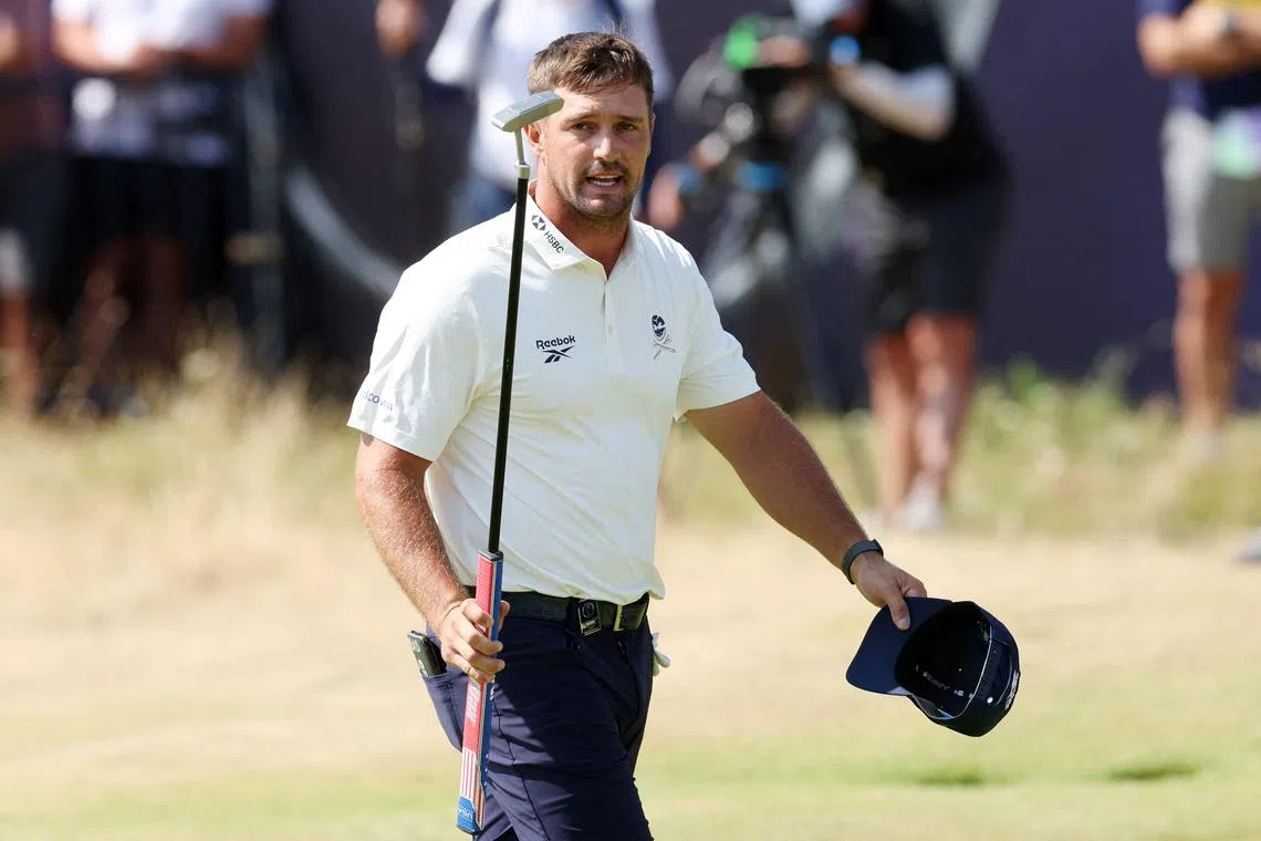 DeChambeau answers Faldo's 'zero clue' jibe with 67 at Birkdale