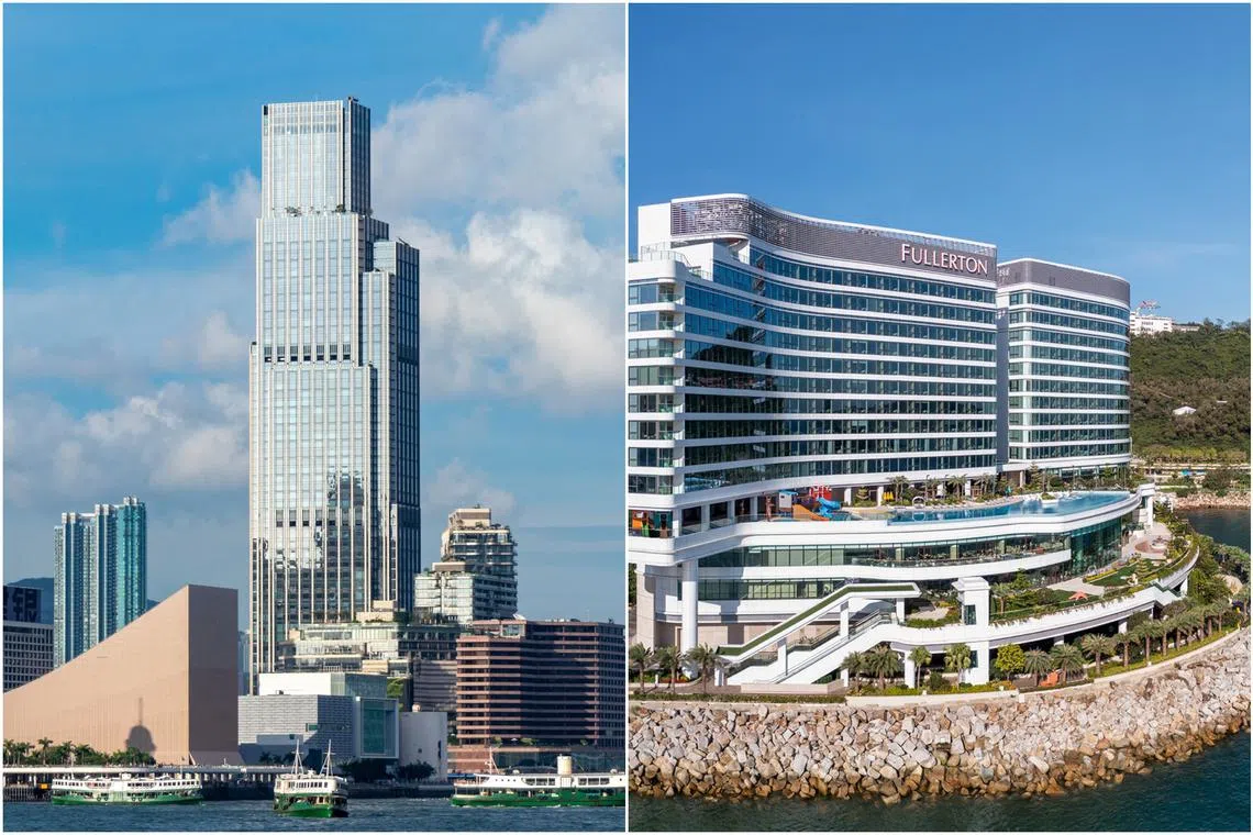 Rosewood Hong Kong (left) and The Fullerton Ocean Park Hotel Hong Kong are some of the hotels you can check into for your next vacation.