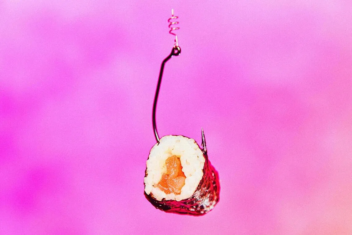 Once considered rarefied and exotic in the United States, sushi has become something entirely different in the last five years: convenience food. (Shawn Michael Jones/ The New York Times)