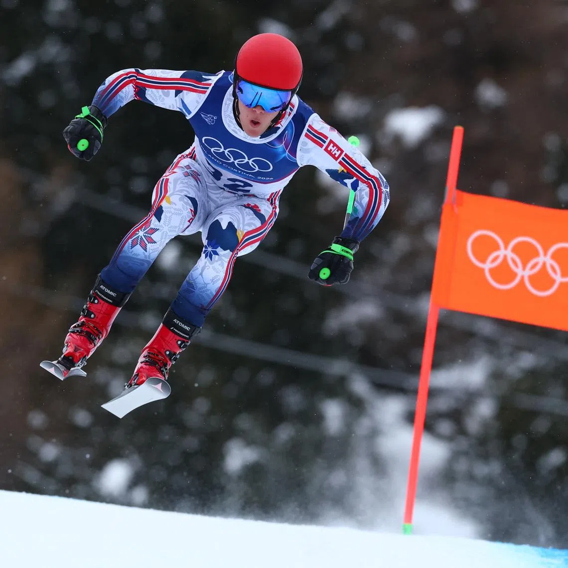 Milano Cortina 2026 Olympics - Alpine Skiing - Men's Downhill Training - Stelvio Ski Centre, Bormio, Italy - February 04, 2026 Fredrik Moeller of Norway in action during training REUTERS/Denis Balibouse/File Photo