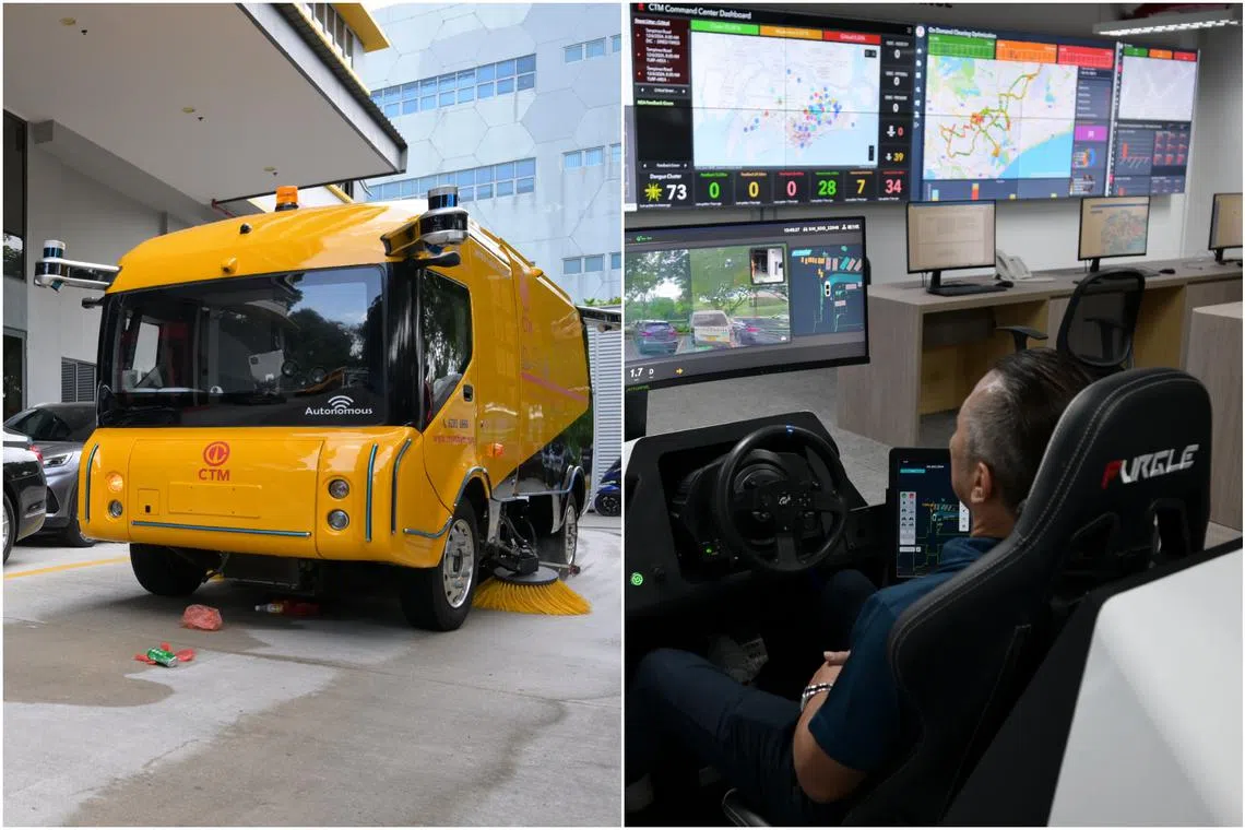 The driverless road sweepers can operate round-the-clock while being monitored remotely by an operator, to enhance safety.