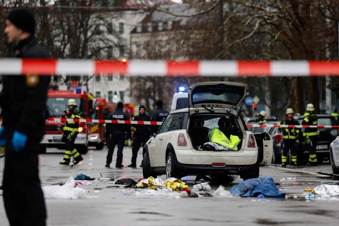 Farhad N. rammed a car into a crowd in Munich on Feb 13, 2025, killing a two-year-old girl and her mother and injuring dozens.
