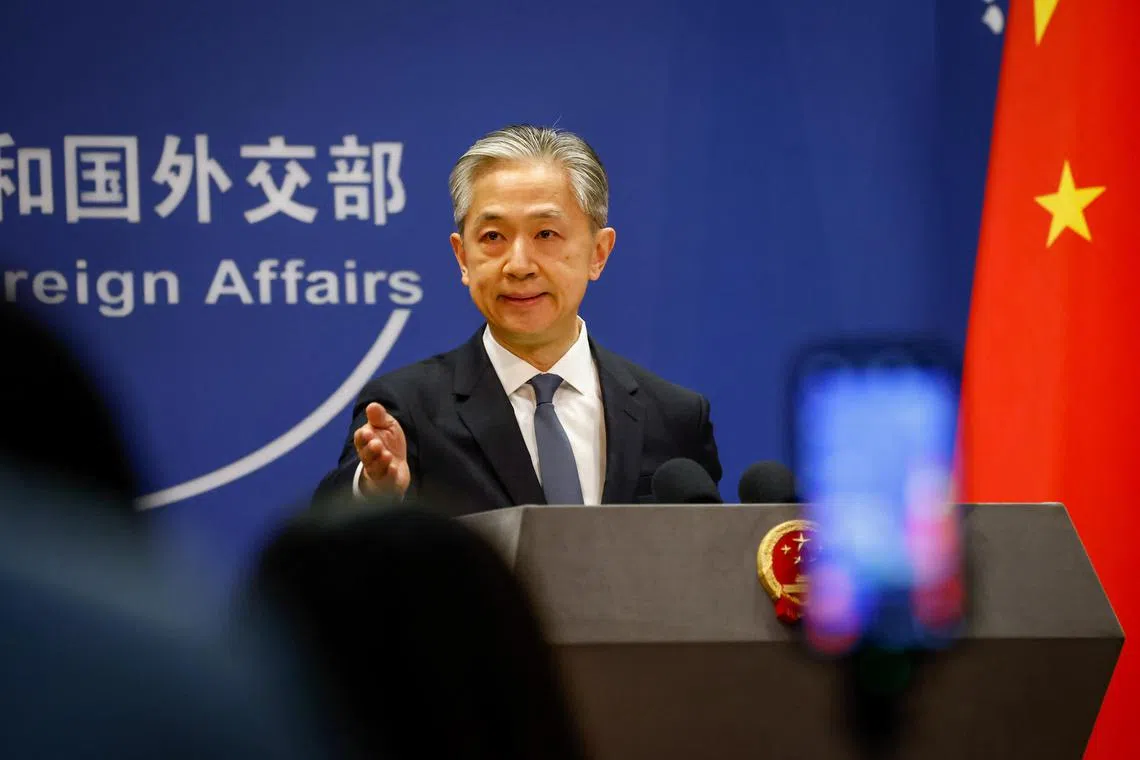 Chinese Foreign Ministry spokesman Wang Wenbin said China is opposed to a G-20 tourism meeting next week in the disputed Himalayan territory of Kashmir in India and will not attend.