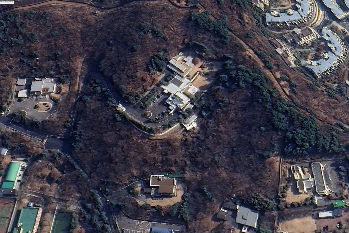 A satellite image shows the official residence of South Korean President Yoon Suk Yeol in Seoul, South Korea, February 2024. Airbus via Google/Handout via REUTERS