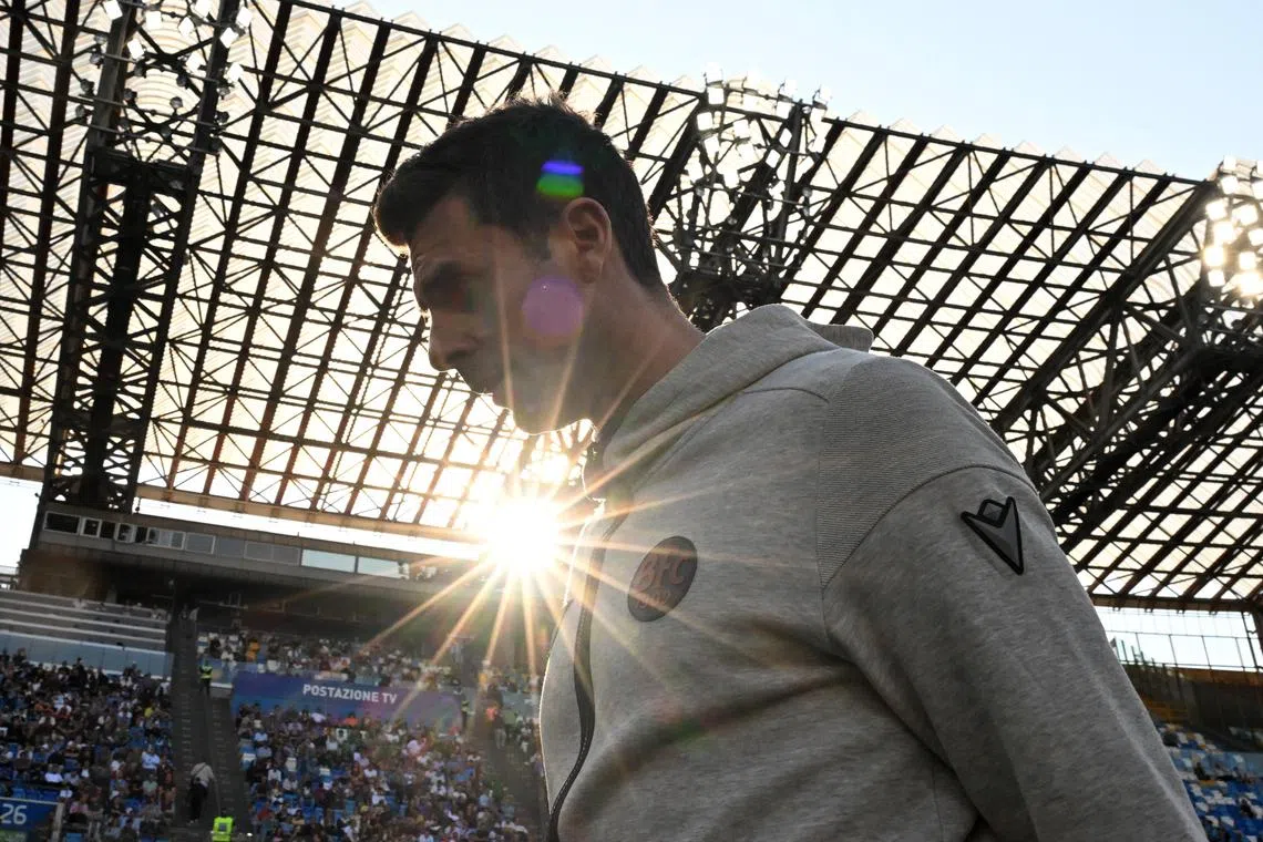 Soccer Football - Serie A - Napoli v Bologna - Stadio Diego Armando Maradona, Naples, Italy - May 11, 2024 Bologna coach Thiago Motta before the match REUTERS/Alberto Lingria/File Photo