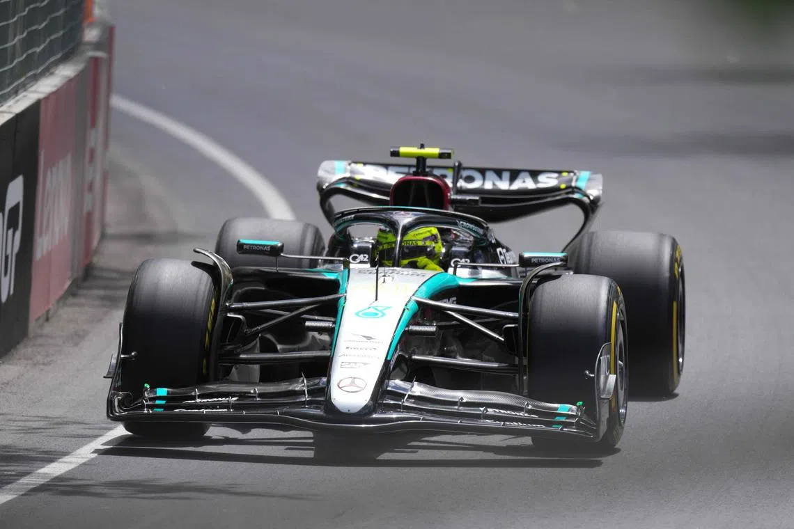 Hamilton clocked a best lap of 1 min 12.549 sec, in a frantic final practice after the opening two sessions were disrupted by rain.