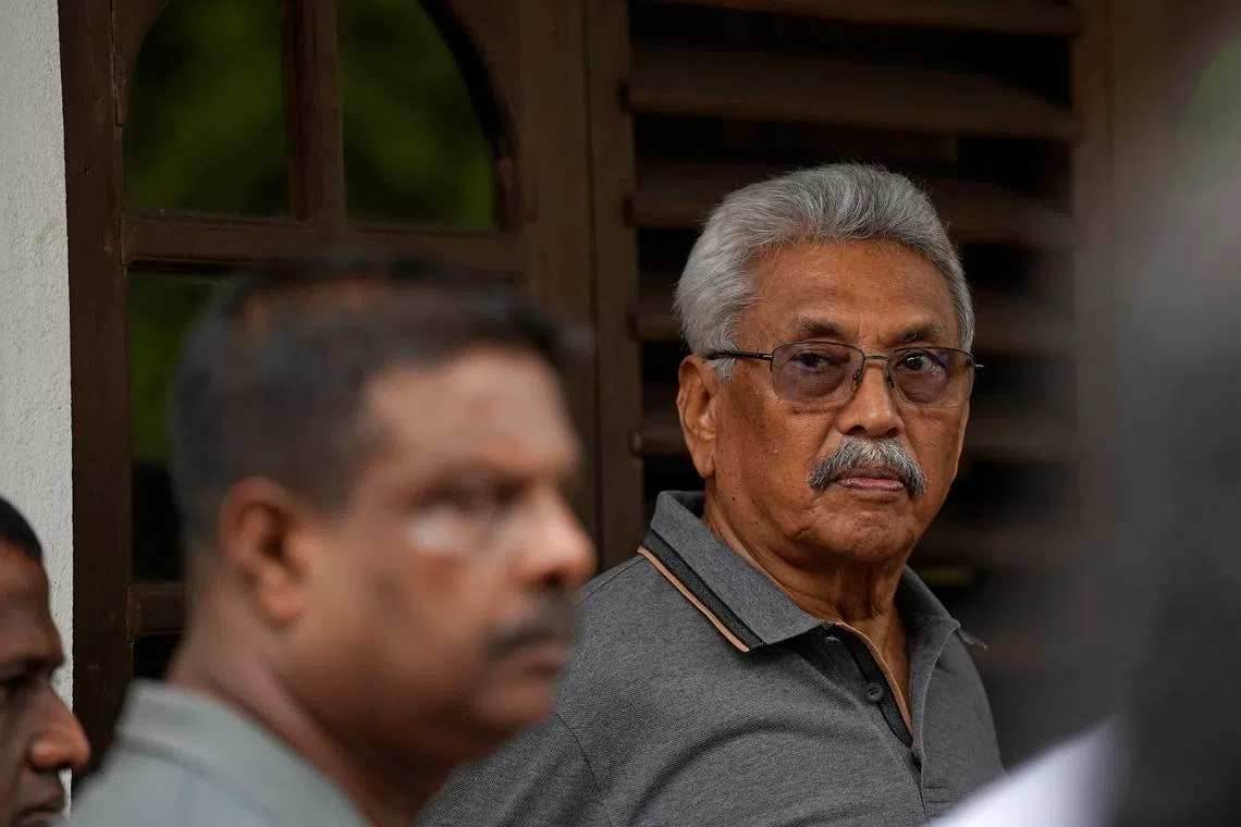 Sri Lanka's former president Gotabaya Rajapaksa was forced to resign halfway into his presidency in July 2022 after months of street protests.