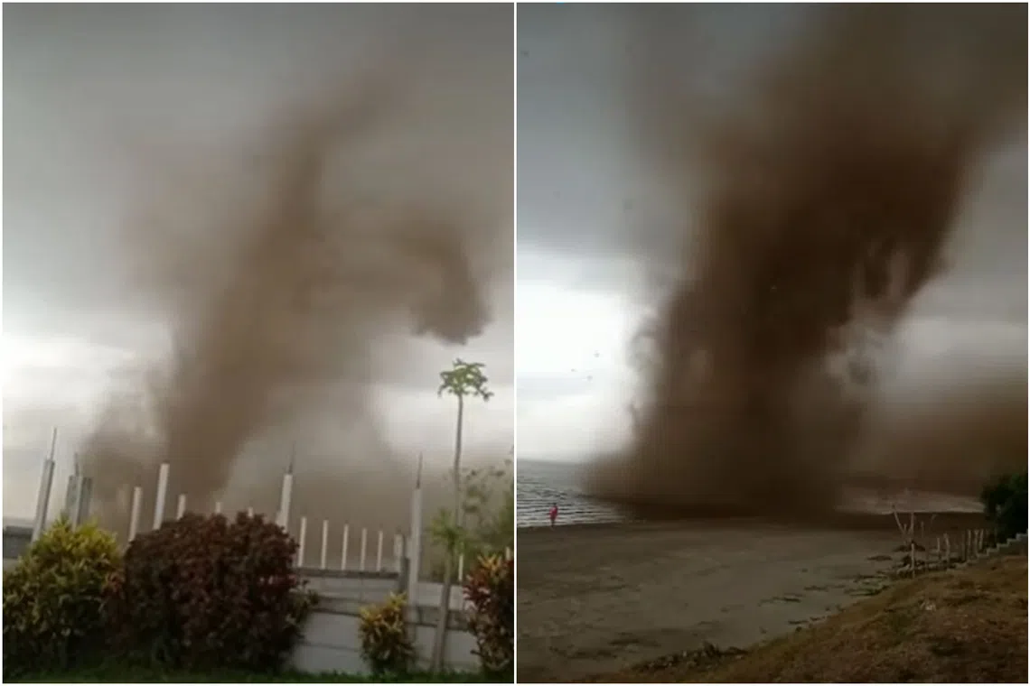 The massive swarm of flies was seen near south-west Nicaragua’s Lake Cocibolca last week.