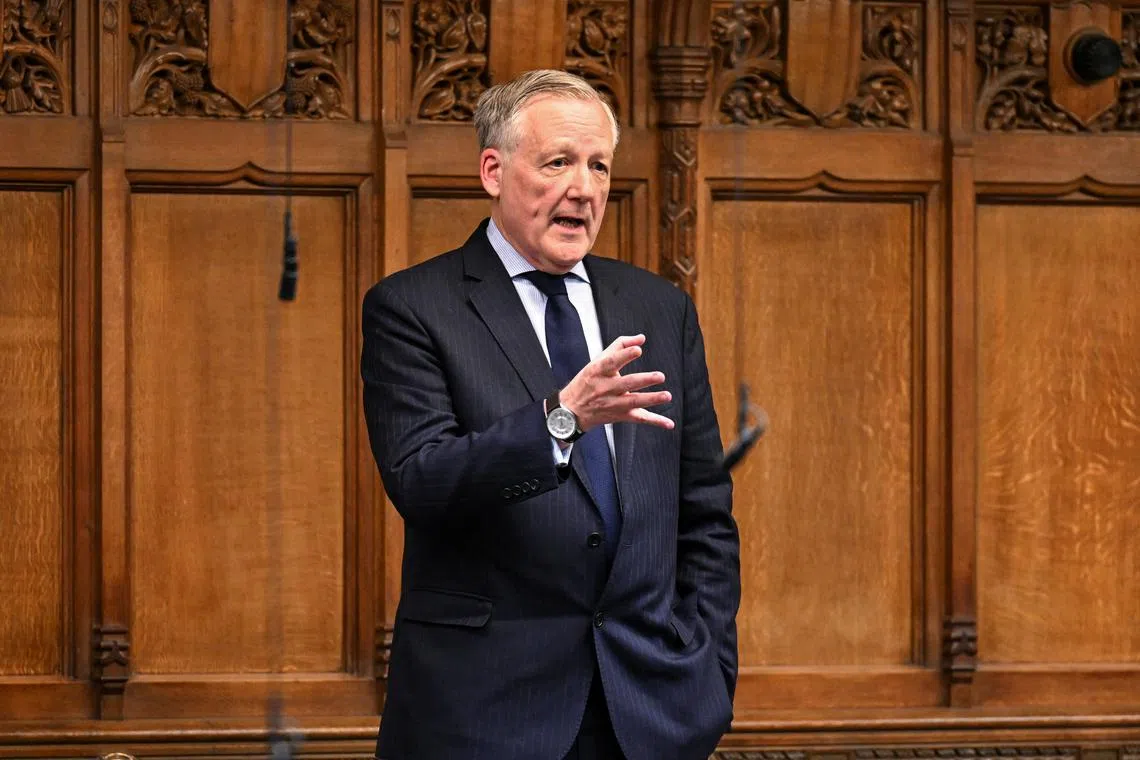 FILE PHOTO: British MP Kevan Jones speaks during a debate regarding the Infected Blood Compensation Scheme at the House of Commons in London, Britain, May 21, 2024. UK Parliament/Handout via REUTERS/File Photo