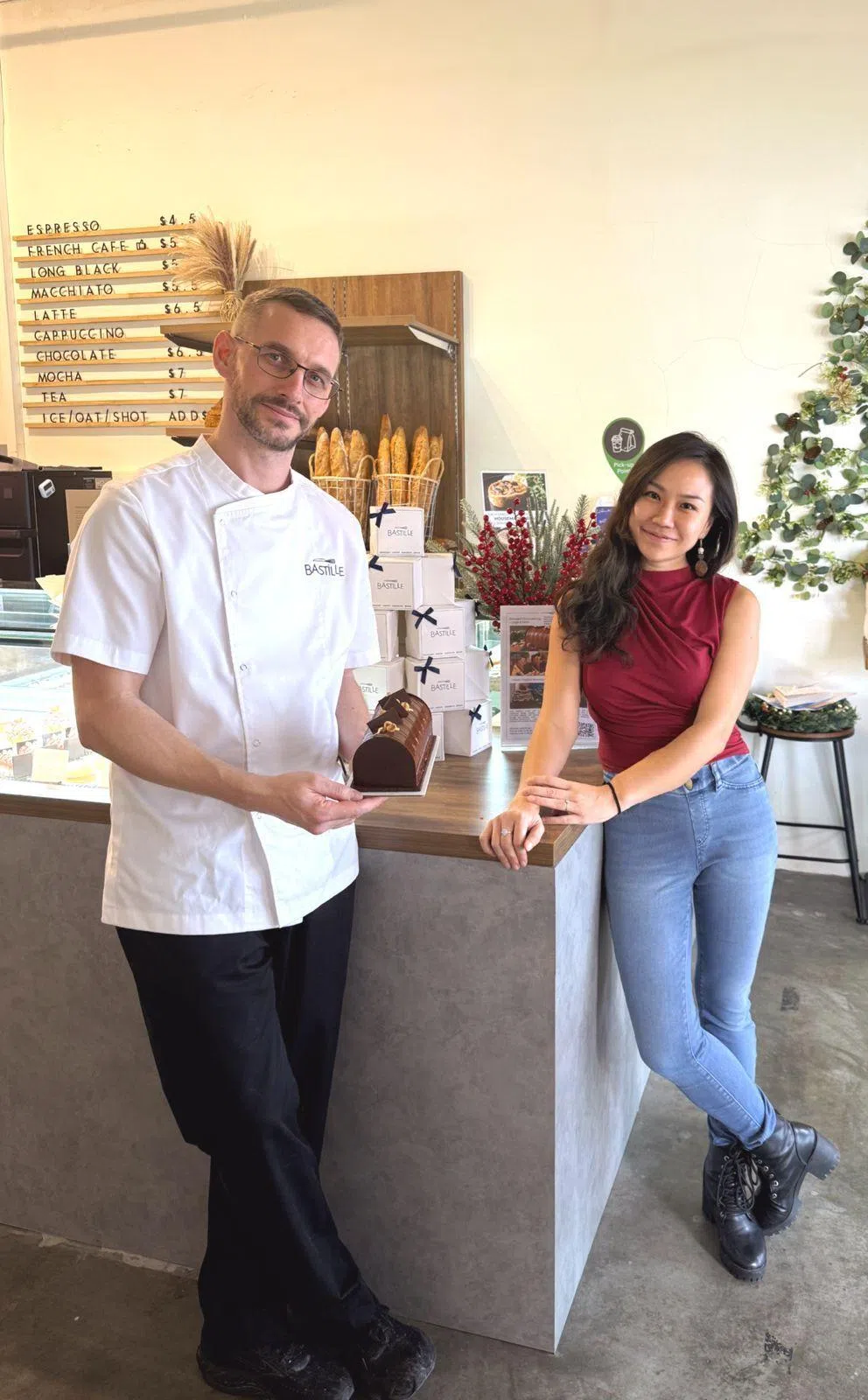 Bastille Bakery founders (from left) Jean Denis Leleu and Wanlyn Tiberghien.