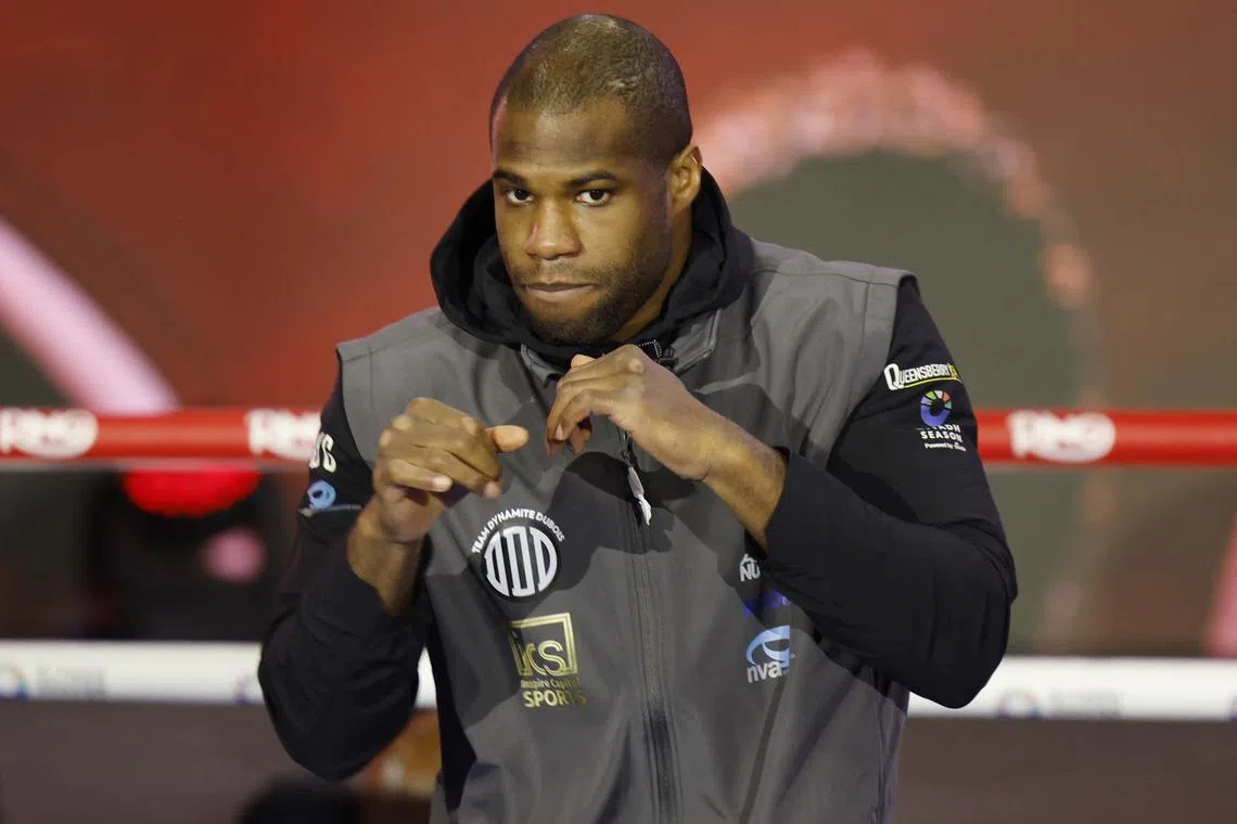 Boxing - Artur Beterbiev and Dmitrii Bivol - Media Workouts - Boulevard City, Riyadh, Saudi Arabia - February 19, 2025 Daniel Dubois during his workout REUTERS/Hamad I Mohammed