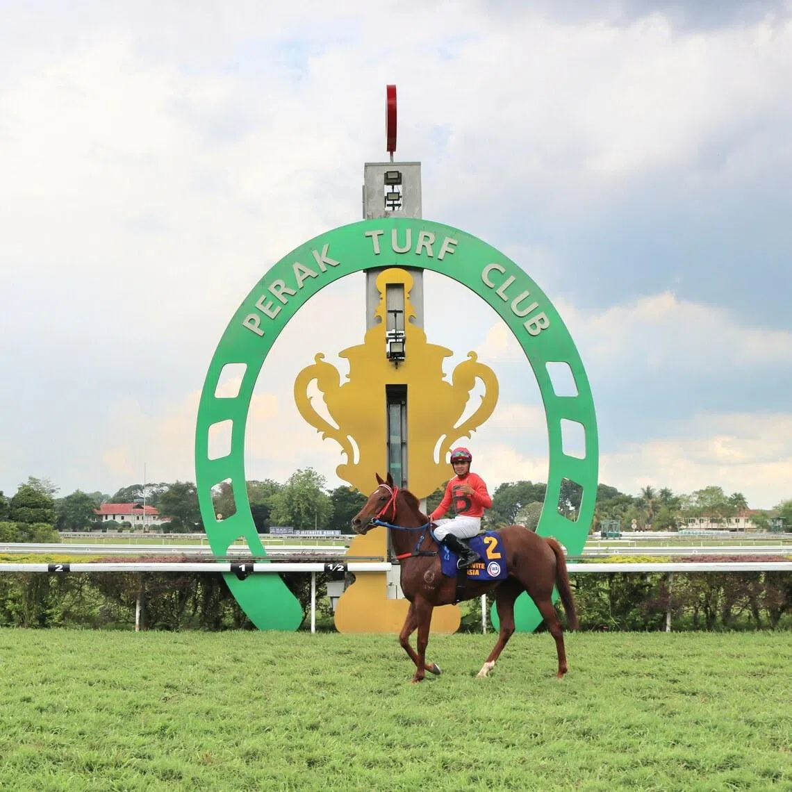 Banker’ssweetheart (Joe Kamaruddin) coming back to scale after their win in the Mitavita Asia Cup (1,100m) in Ipoh on June 13.