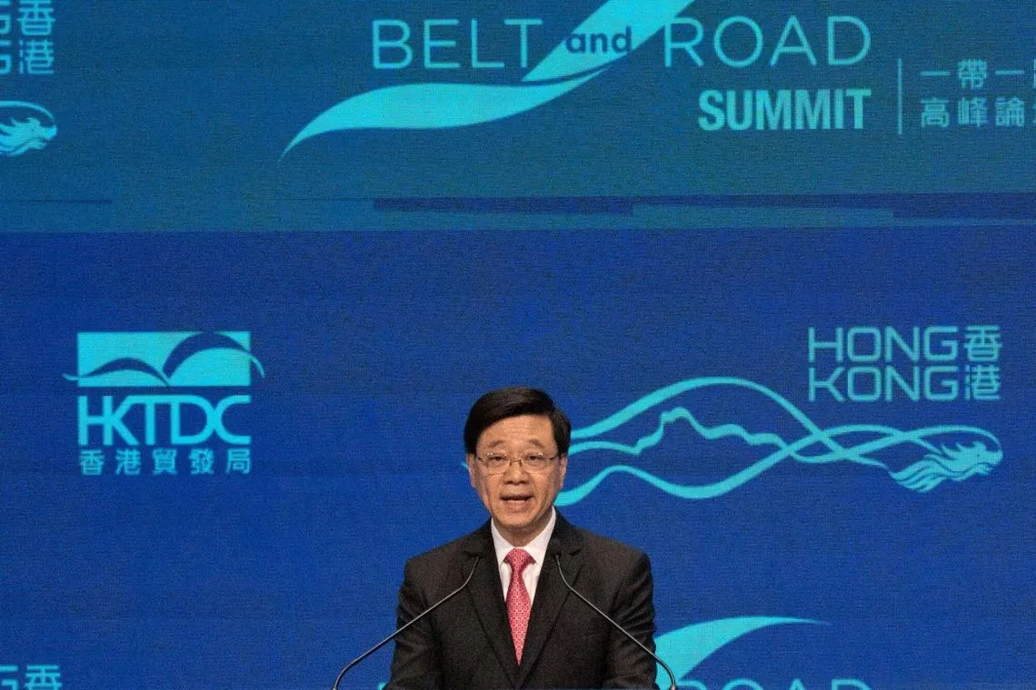 Mr Lee repeated China’s threat of retaliation if the US pushes ahead with an act that would close the finance hub’s three Economic and Trade Offices in America. 