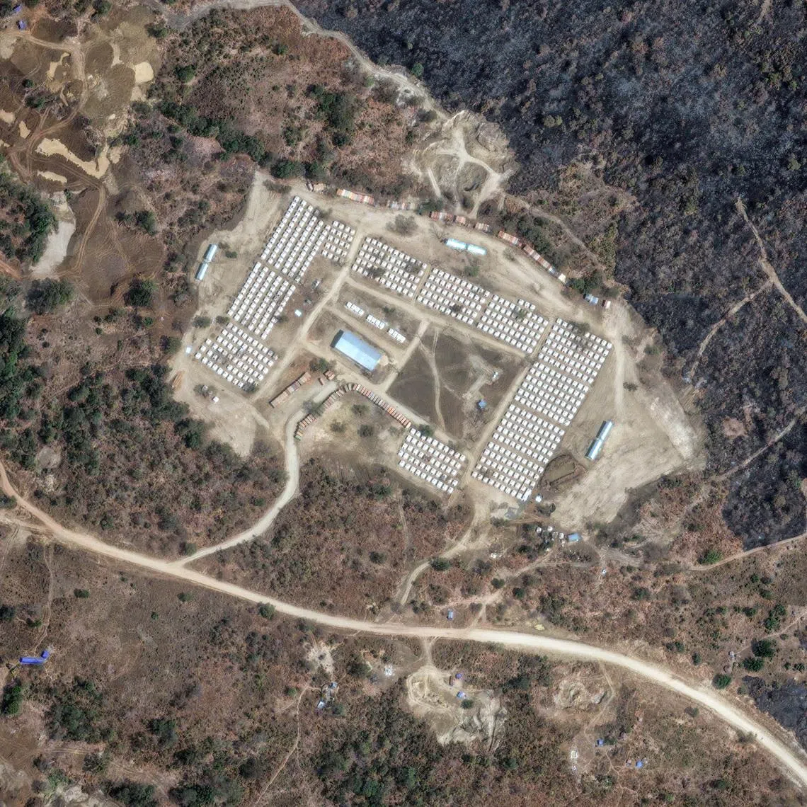Satellite imagery shows a camp with hundreds of tents in Benishangul-Gumuz, Ethiopia, January 22, 2026. Vantor/Handout via REUTERS
