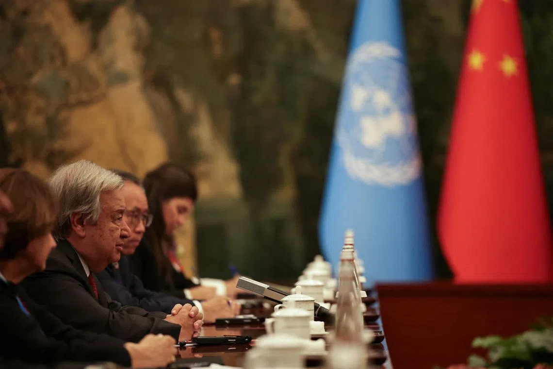 UN Secretary-General Antonio Guterres said that China's "role as a fundamental pillar of the multilateral system is extremely important".