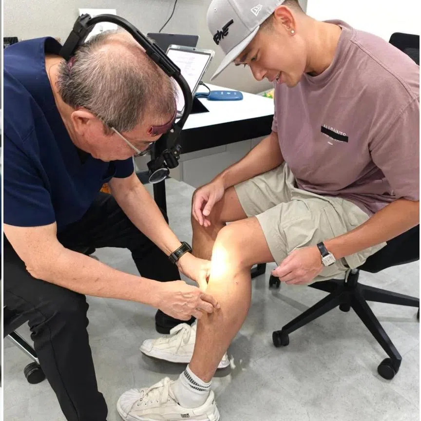 Elvin Ng needed steroid injections after developing allergic reaction to sandfly bites.